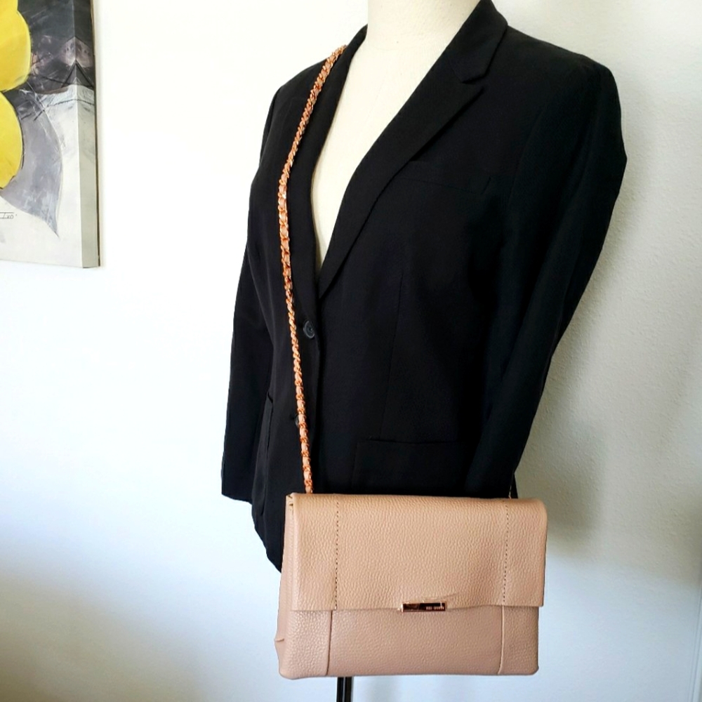 TED BAKER Parson Clutch Soft Leather Crossbody Handbag - Picture 2 of 15